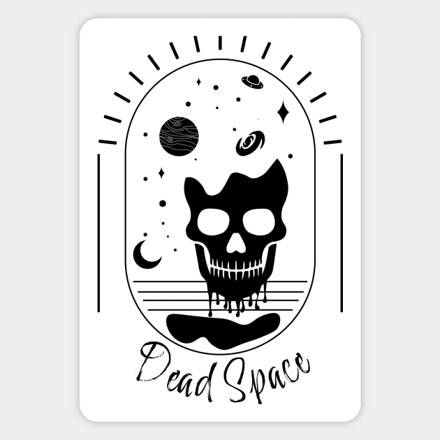 Dead Space - The Skull in Space Design Magnet by Expanse Collective